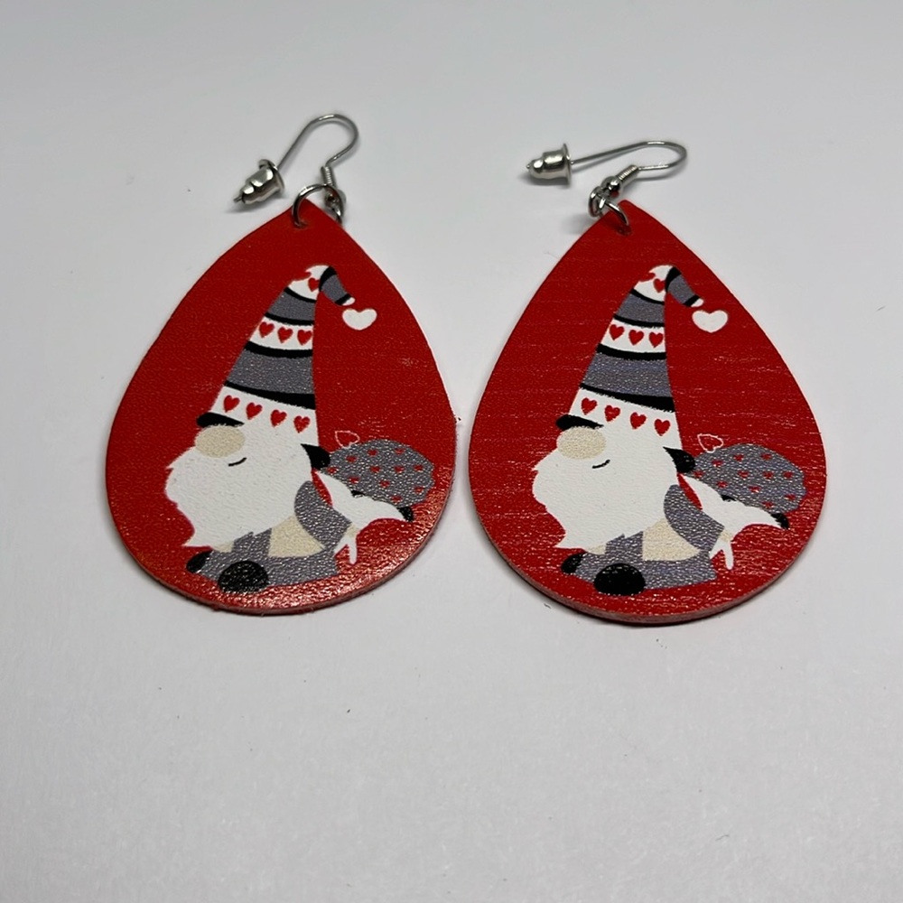 Earrings valentines dangle cute statement mom daughter gift grandma gnome